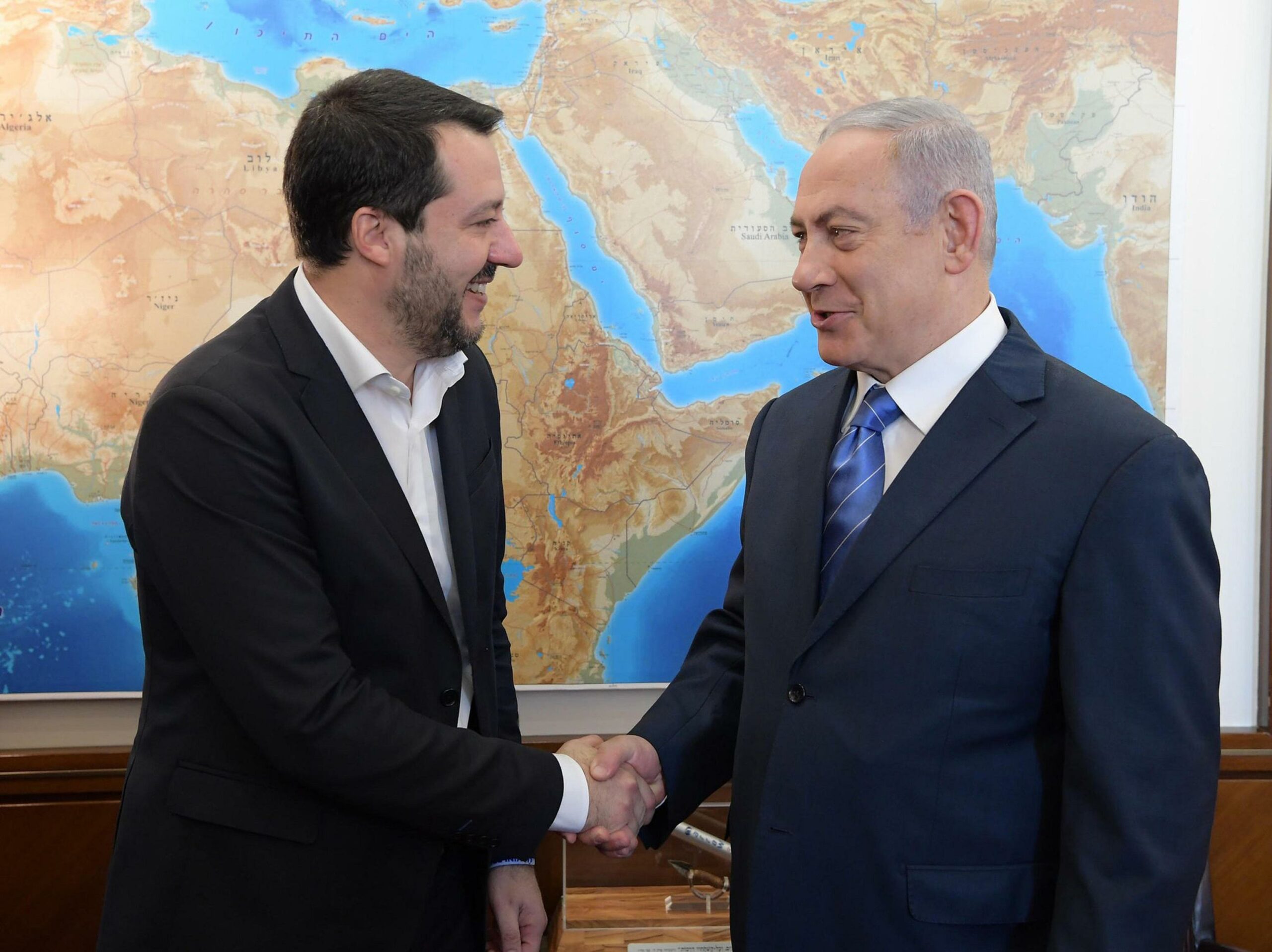 Salvini incontra Netanyahu: “Pieno sostegno a Israele”