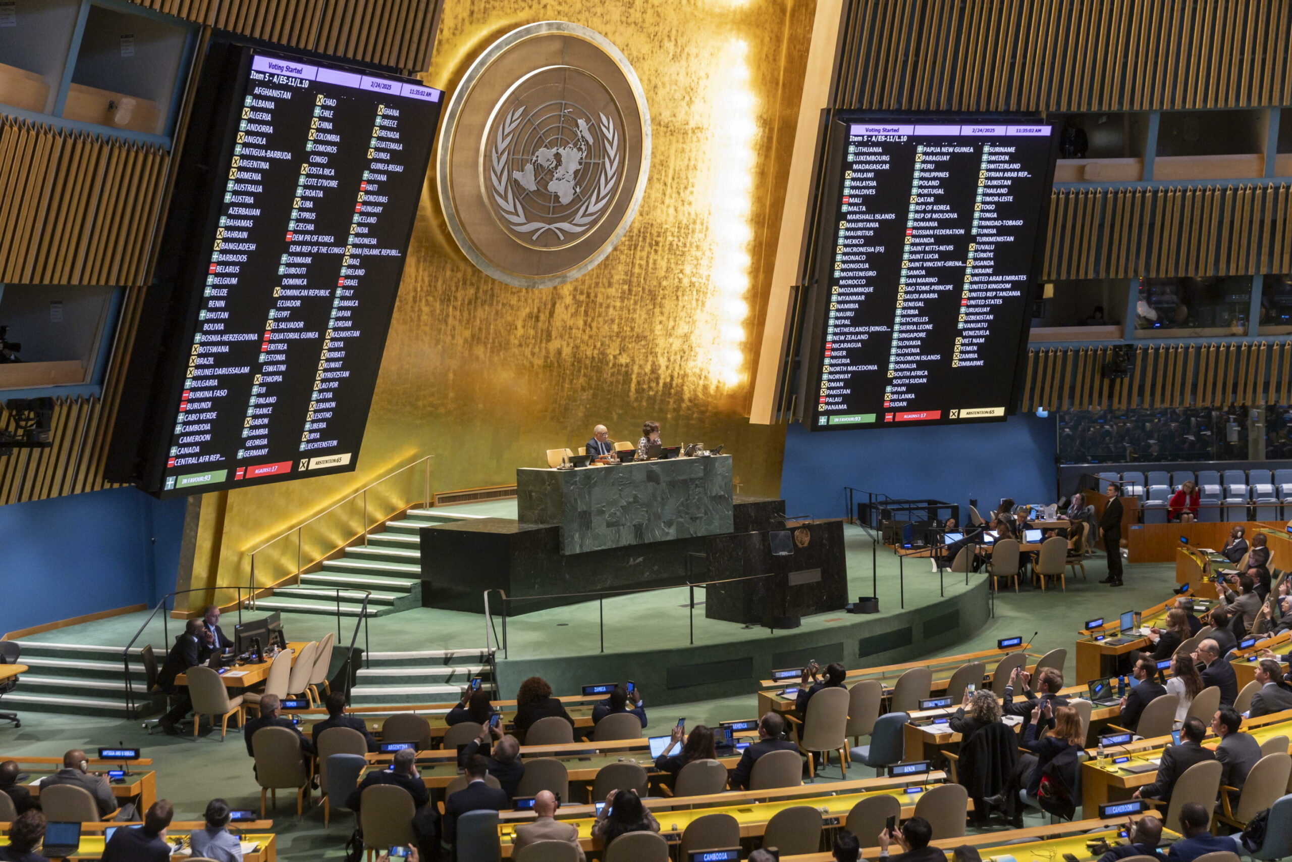 Assemblea Onu adotta risoluzione contro Russia, ma USA votano contro